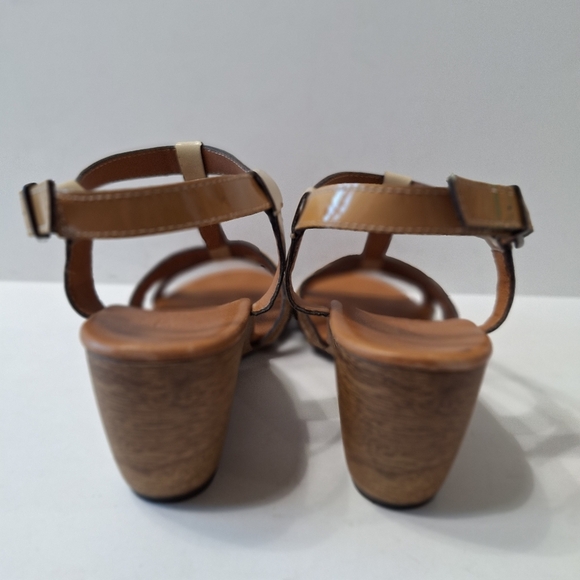 Paul Green Classic Designer Tan Phoenix Leather Quiet Luxury Wedge Shoes Size 5 - Picture 6 of 13